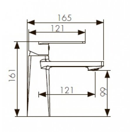Смеситель для раковины Kaiser Terso 70011 Хром 