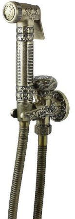 Гигиенический душ с запорным вентилем Bronze de Luxe Royal 10235 Бронза 