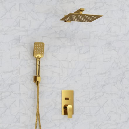Душевой комплект WasserKRAFT A55201 золото матовое 