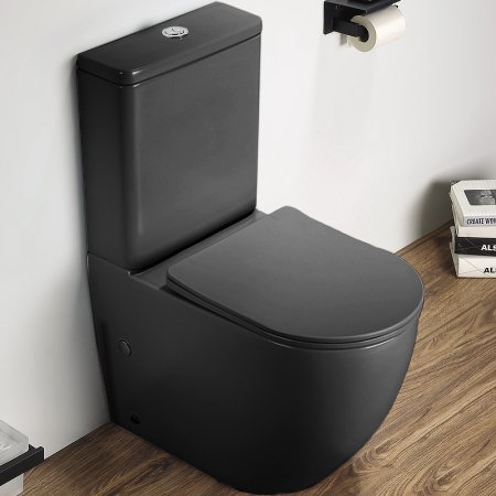 Унитаз компакт CeramaLux 2166XMDH Серый матовый с бачком и сиденьем Микролифт 