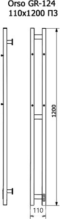 Электрический полотенцесушитель Grois Orso GR-124 11/120 П3 9016 R диммер справа Белый матовый 