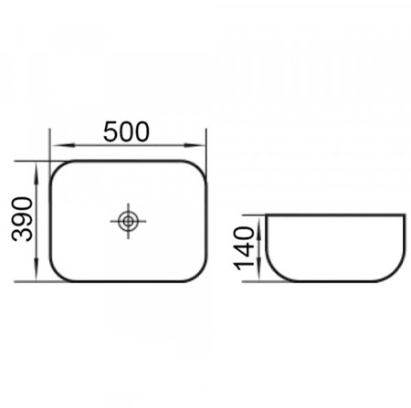 Раковина-чаша CeramaLux 50 2105 Черная матовая 