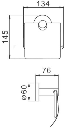 Держатель туалетной бумаги Frap F302 F30203 с крышкой Черный матовый 