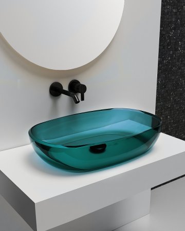 Раковина-чаша Abber Kristall 60 AT2805Aquamarin Бирюзовая 