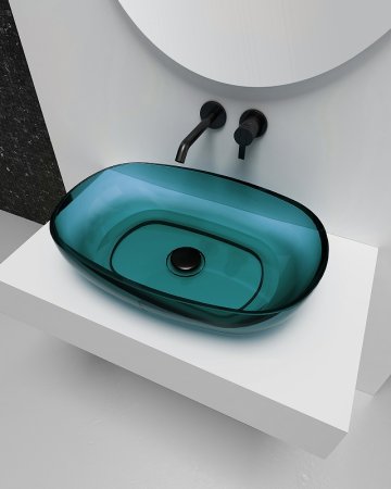 Раковина-чаша Abber Kristall 60 AT2805Aquamarin Бирюзовая 