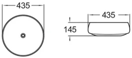 Раковина-чаша Comforty 43 J2091 00004139777 Черная Бронза 