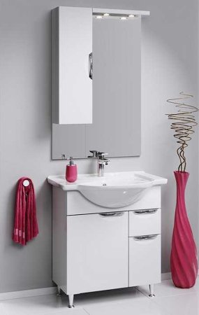 Тумба с раковиной Aqwella Эколайн 75 Eco-L.01.07 Белая 