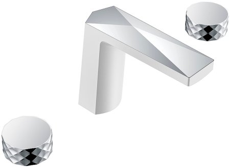 Смеситель для раковины Boheme Venturo 150-WCR-DIAMOND Белый Хром 
