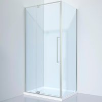 Душевой уголок Black&White Stellar Wind S818 CC 100x80 8181000CC профиль Хром стекло прозрачное