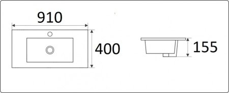 Умывальник CeramaLux 9393-90 