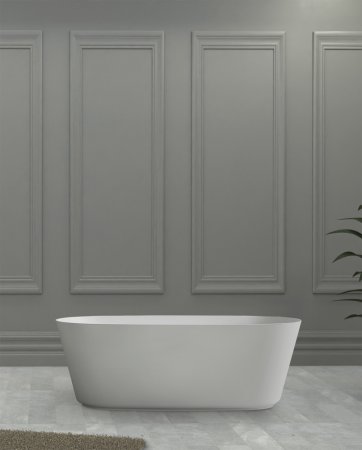 Ванна из искусственного камня ABBER Stein AS9606 белая матовая 