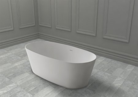 Ванна из искусственного камня ABBER Stein AS9606 белая матовая 