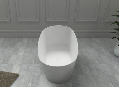 Ванна из искусственного камня ABBER Stein AS9606 белая матовая 