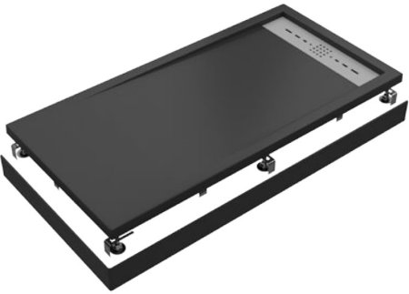 Душевой поддон из искусственного камня Creto Scala 100x80 3-0051 Черный 