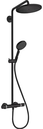 Душевая система Hansgrohe Croma Select S 26890670 с термостатом Черная матовая 