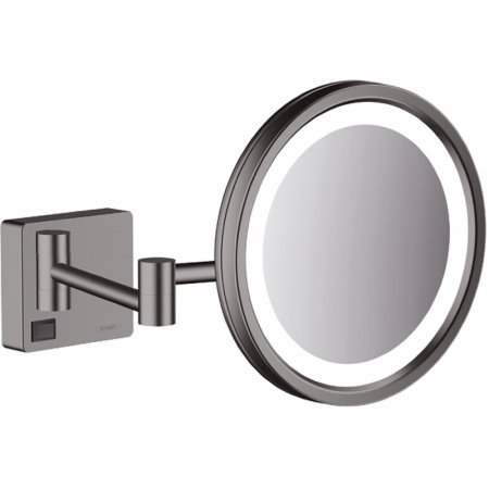 Косметическое зеркало Hansgrohe AddStoris 41790340 с подсветкой с увеличением Шлифованный черный хром 