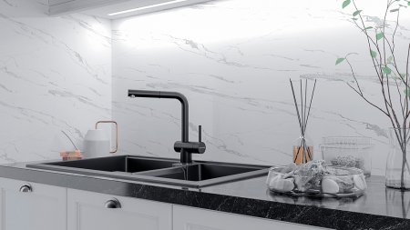 Смеситель Paulmark Dosse Do214418-401 для кухонной мойки 