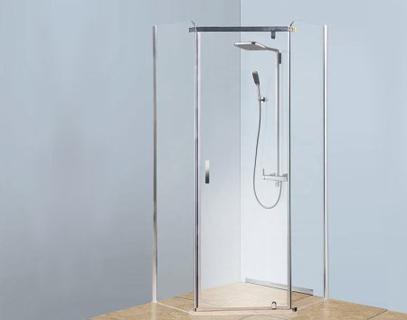 Душевой уголок Berges Solo Т 90х90 061105 профиль Хром сильвер стекло прозрачное 