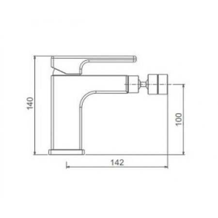 Смеситель для биде Gappo G5017-8 белый / хром 