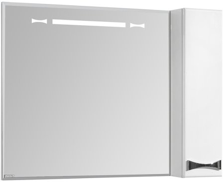 Зеркало со шкафом Aquaton Диор 80 R 1A168002DR01R с подсветкой Белое 