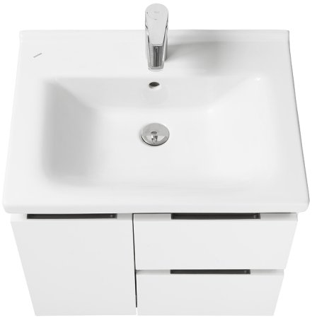 Тумба под раковину Aquaton Рене 56 1A258501NRC80 подвесная Белая Грецкий орех 