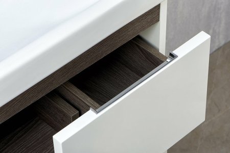 Тумба под раковину Aquaton Рене 56 1A258501NRC80 подвесная Белая Грецкий орех 