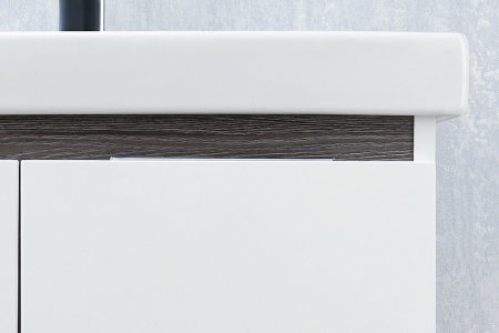 Тумба под раковину Aquaton Рене 56 1A258501NRC80 подвесная Белая Грецкий орех 