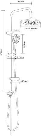 Душевая система Orange S08cr Хром 