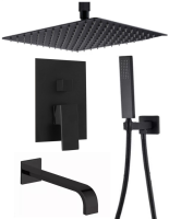 Душевая система ALMAes Liros TVZ-0889 Черная матовая