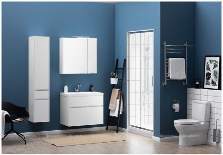 Шкаф-пенал для ванной Aquanet Латина 35 L белый 
