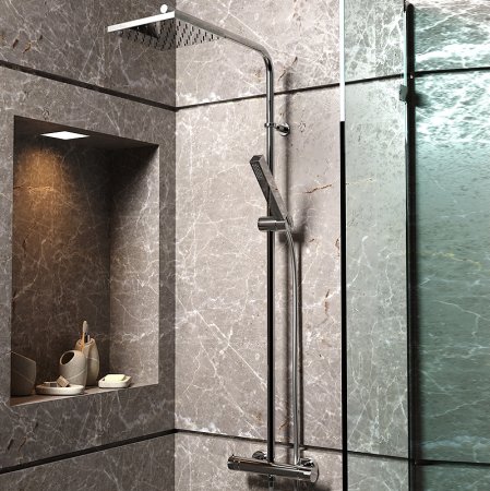 Душевая система Paini Fluxio 43CR689TH2L90P1 Хром 