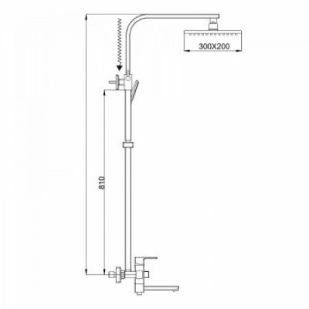 Душевая система Faop A2408 хром 