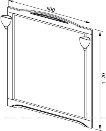 Зеркало Aquanet Луис 90 бежевый 