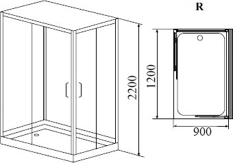 Душевая кабина Timo Helka Н-515 R 