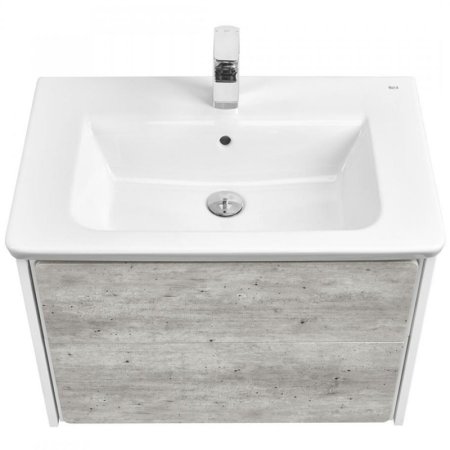 Тумба под раковину Roca Ronda 70 ZRU9303003 подвесная Бетон Белый матовый 