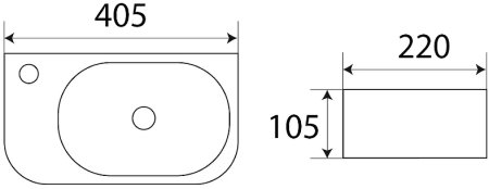 Раковина Melana 40 R MLN-78204R Белая 