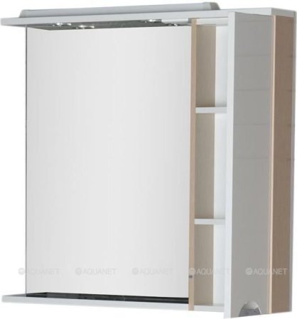 Зеркало-шкаф Aquanet Гретта 90 светлый дуб 