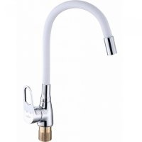 Смеситель для кухни с гибким изливом ViEiR V023521-F Хром/Белый