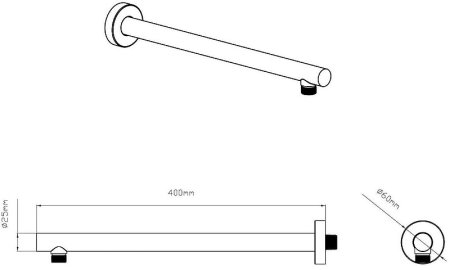 Верхний душ Vincea VSHD-42CMB Черный матовый 