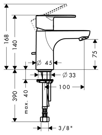 Смеситель Hansgrohe Talis E2 31612000 для раковины 