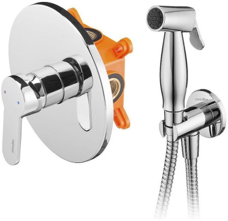 Гигиенический душ со смесителем Swedbe Platta 5524 Хром 