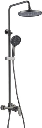 Душевая система Shevanik S4336T, оружейная сталь 