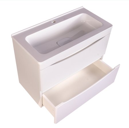 Тумба под раковину Style Line Бергамо 70 СС-00002320 подвесная Белая антискрейч 