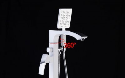 Смеситель для ванной Gappo G3007-8 Белый / Хром 