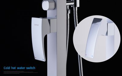 Смеситель для ванной Gappo G3007-8 Белый / Хром 