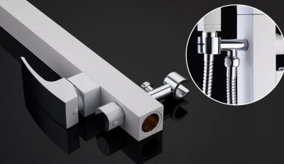 Смеситель для ванной Gappo G3007-8 Белый / Хром 