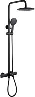 Душевая система Abber Thermostat AF8516B Черная матовая