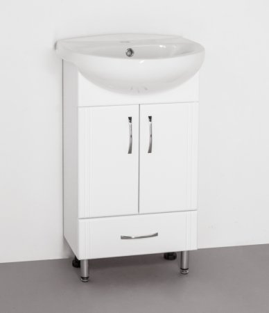 Тумба под раковину Style Line Эко Стандарт 9 1 Б Канны 50 Белый глянец 