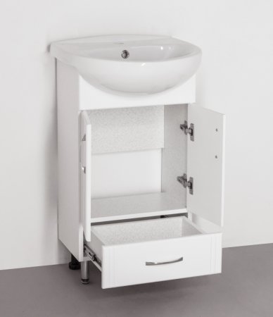 Тумба под раковину Style Line Эко Стандарт 9 1 Б Канны 50 Белый глянец 