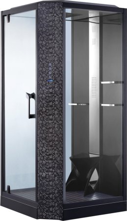 Душевая кабина Orans SR-89101LS черная, с баней 